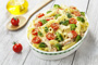 Baked Pasta with Chicken, Broccoli and Cherry Tomatoes Photo