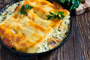 Cannelloni with Chicken and Broccoli in Alfredo Sauce Photo