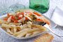 Penne with Peas and Carrots Photo