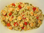 Shrimp Risotto with Cherry Tomatoes and Peas Photo