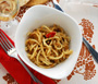 Spaghetti with Orange, Olives, Anchovies and Bread Crumbs Photo