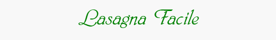 Easy Lasagna Header