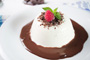 Panna Cotta with Chocolate Sauce Photo