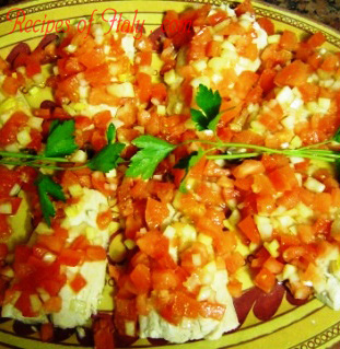 Poached Mackerel with Fresh Tomato Photo