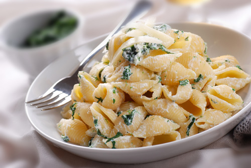 Shells with Spinach Photo